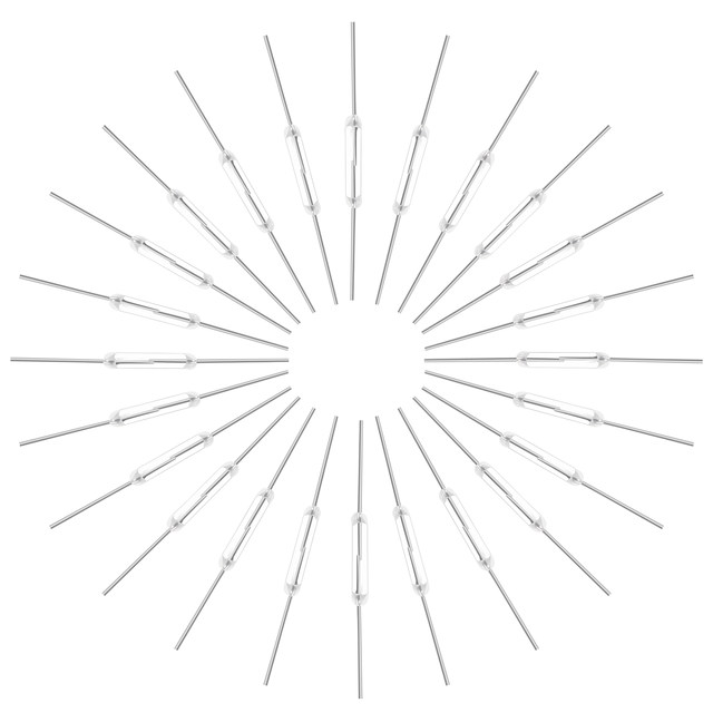 Componente Elettronico 15PCS Interruttore Reed Magnetico 2.5x14mm - Normalmente Aperto (N/O) Per Arduino E Progetti Elettronici Magnetotermico 16a - 11