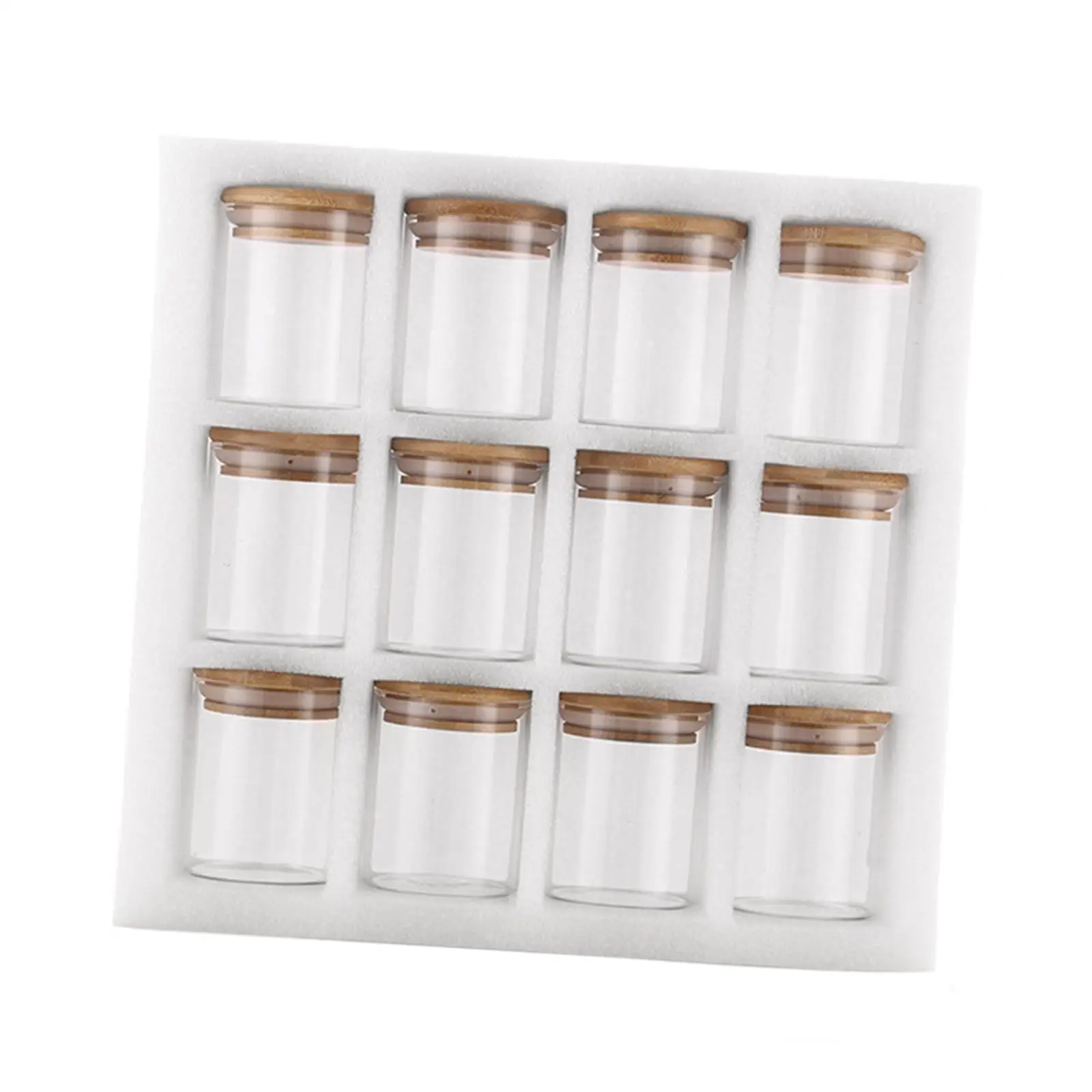 12Pcs Storage Jar Container Jar Food Storage Canisters for Sugar Kitchen