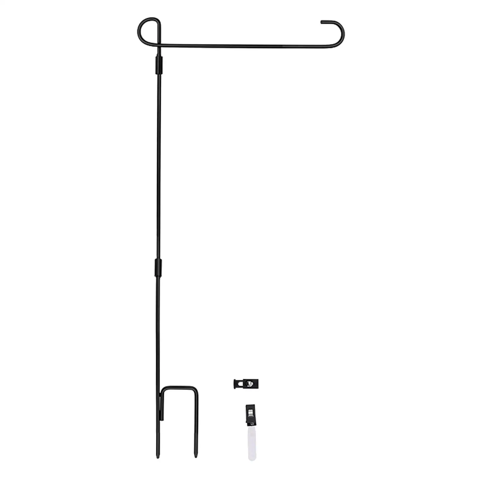 1 Set Garden Flagpole Holder with NonWind Stand for Banner