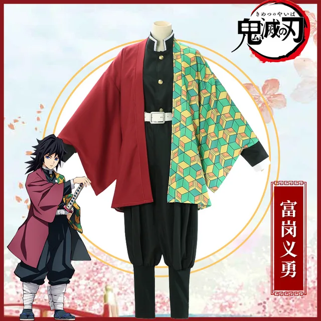 Anime Demon Slayer Kimetsu No Yaiba Uniform Tomioka Giyuu Cosplay Costume  Wig Women Men Kimono Halloween Christmas Party Clothes - AliExpress