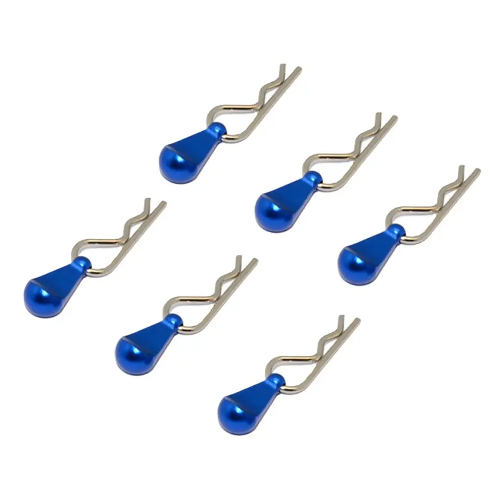 6pc RC Body Clips Pin W / Zippers for 1 / 16th 1 / 18th 1 / 24th 1 / 28th