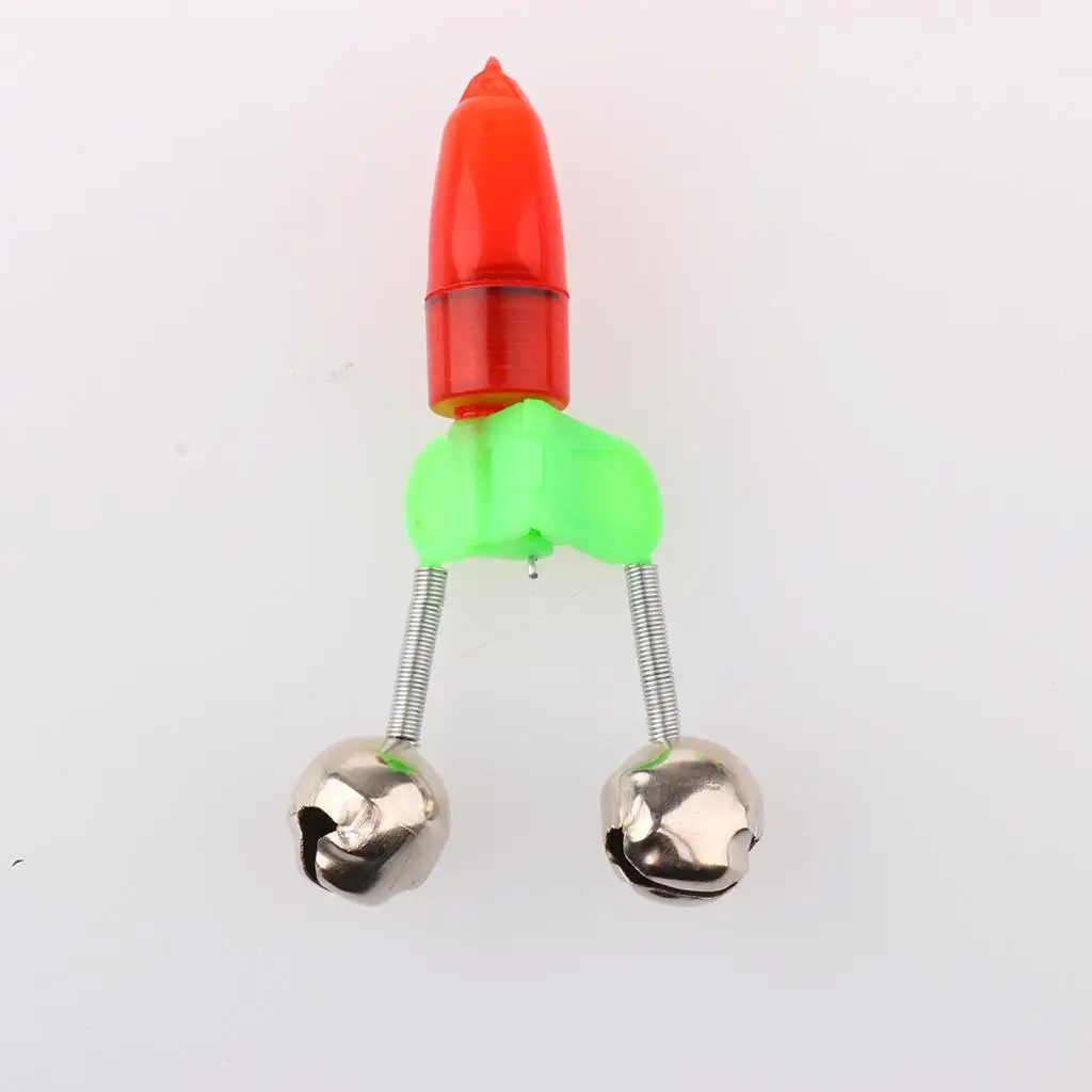 3   and Plastic Fishing Rod Bells Fishing Bite Alarms with LED Light Clip Rod  Bells Ring Fishing Accessory