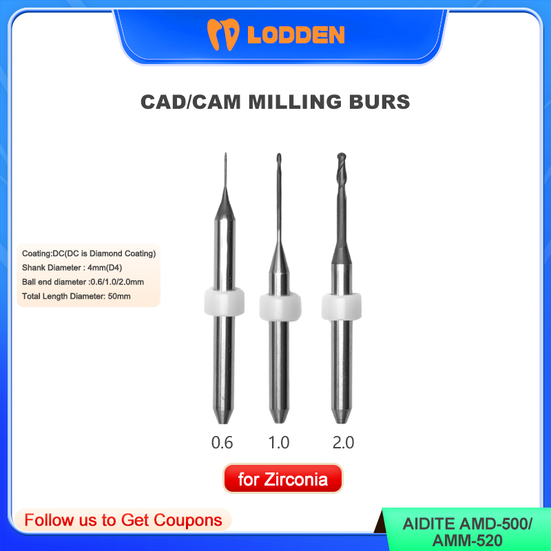 Best of Dental Lab Zirconia For Aidite AMD-500 AMM-520 Machines PRECISION TOOL Milling Burs-Cutting Overall Length 50mm D4 DC CAD CAM Reviews & Tips