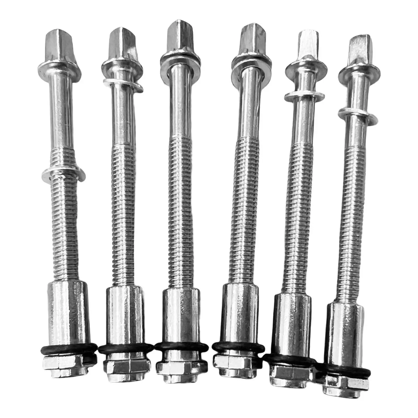 6 Pieces Drum Tension Rods with Washer for Snare Drums Bass Drum Replacement