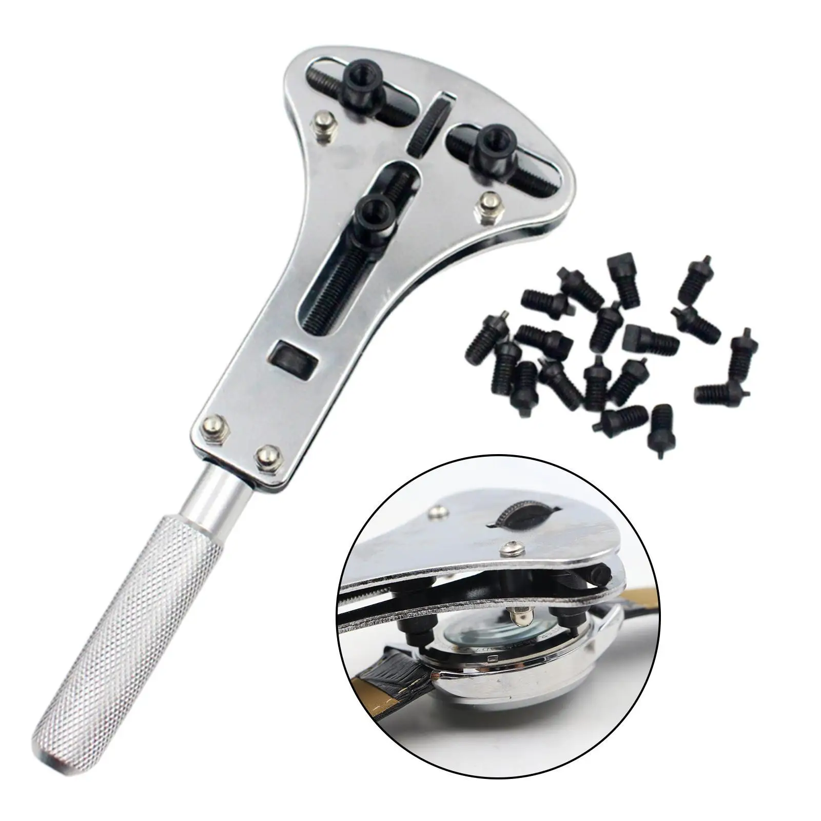 Watch Repair Back Case Opener Wrench Watchmaker Screw   Tool Kit