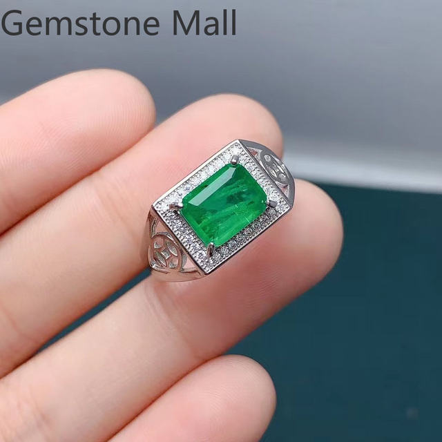 エメラルド6.8カラット　リング Amazon.co.jp: [Gem Stone King] 6.8カラット ナノエメラルド