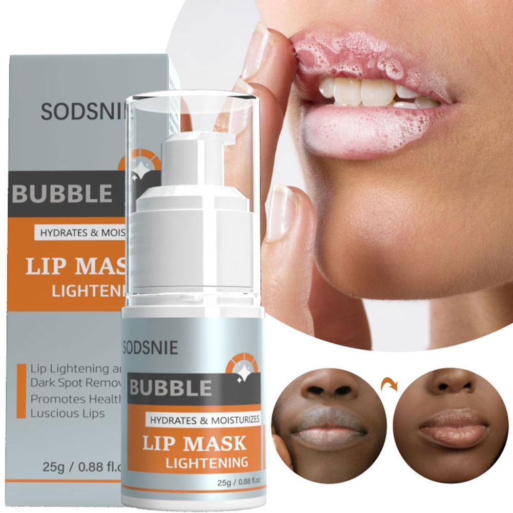 Best of Bubble Brightening Lip Mask Nourishing Repairing Lip Care Whitening Removing Pigment Lighten Lip Lines Resist Dry Cracks 25G Reviews & Tips