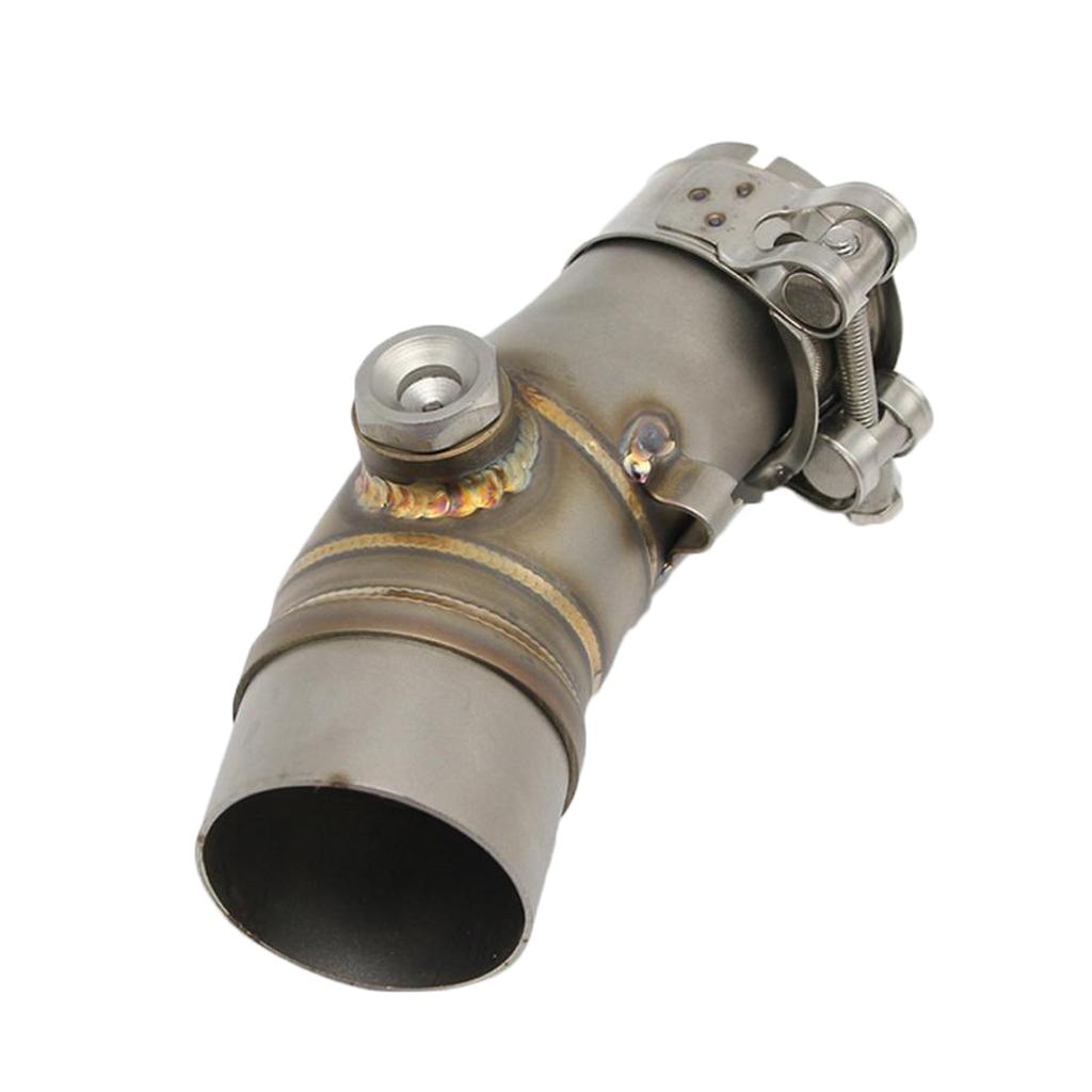 Motorcycle Exhaust Vent Middle  Connection   51mm Adapter for  ER6N 2010-2014, Stainless Steel