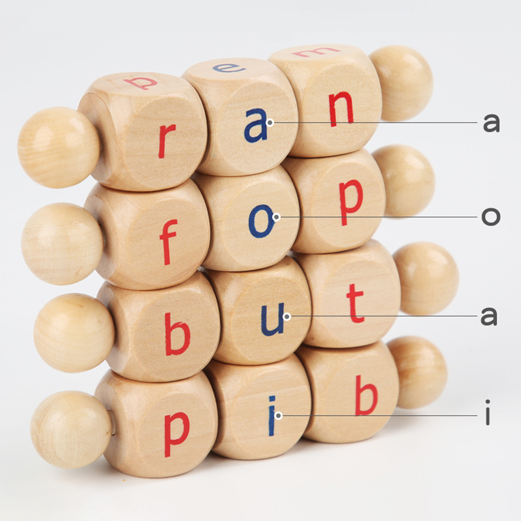 Wooden Spelling Games Learning Alphabet Letter Block for Preschool Toddlers