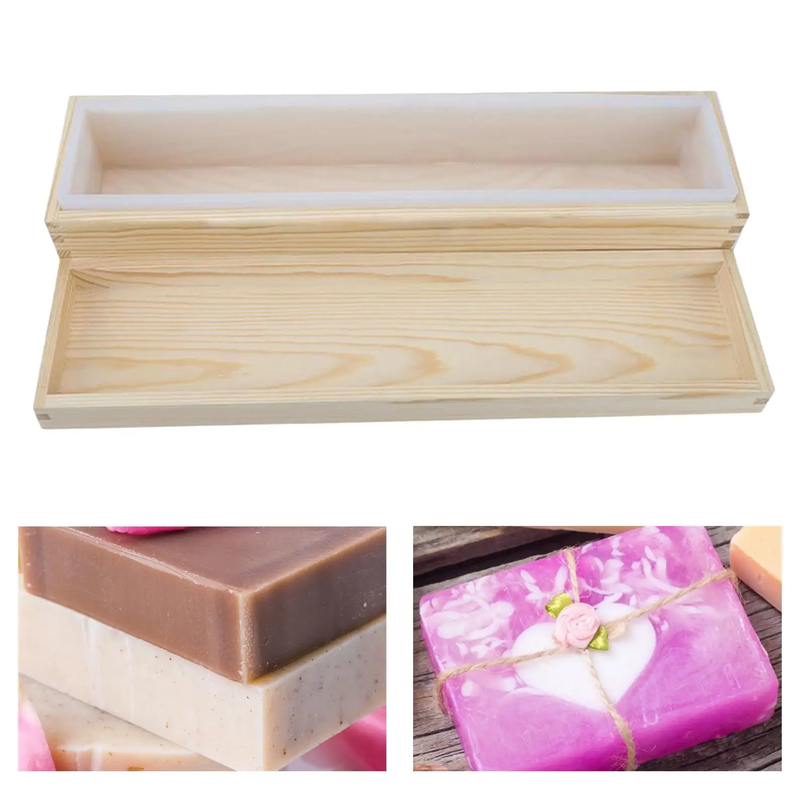 Soap Making Mould Silicone Resin Crafts Chocolate Loaf Mold DIY Homemade Soap Supplies Baking Pan Molds w/ Lid
