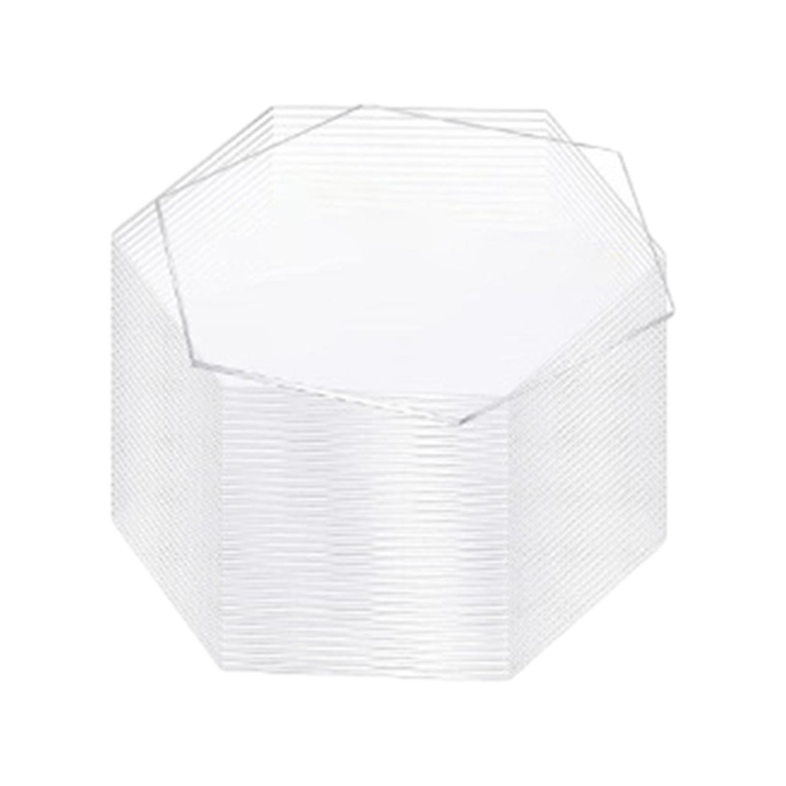 40 Pieces Clear Acrylic Place Cards Reusable Hexagon Table Number Cards for Special Event Dinner Tea Party Birthday Restaurant