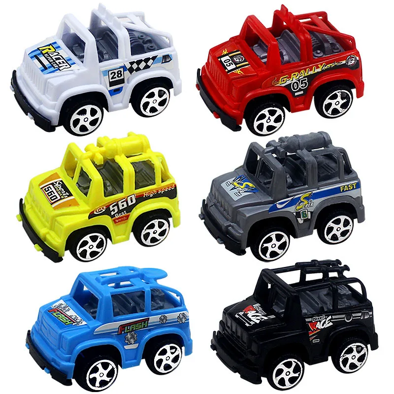 fisher price car 5Pcs Mini Diecast Pull Back Toy Cars Cartoon Plastic Off-road Vehicle Model Funny Children Wheels Set Cool Birthday Gifts diecast truck