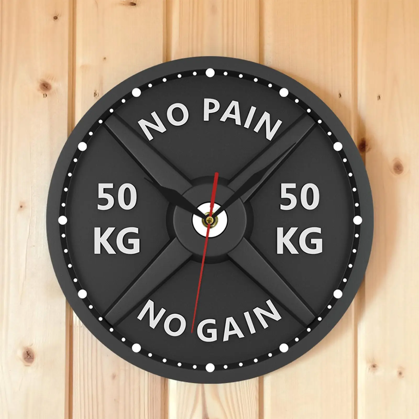 Barbell Wall Clock Decorative Modern Watch for Gym Strongman Gift Decoration