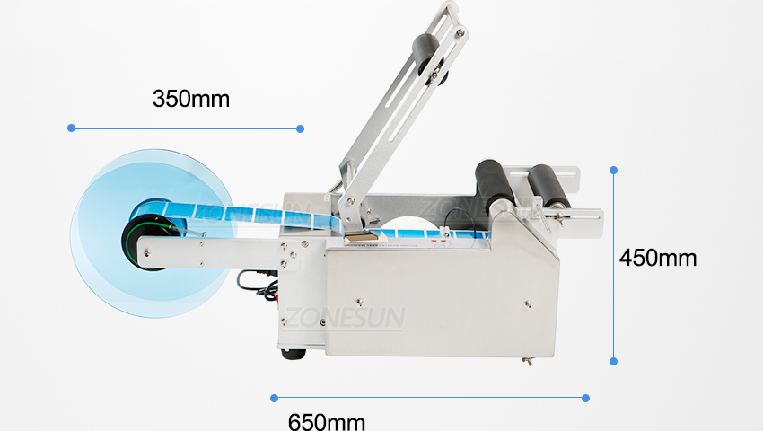 ZONEUN LT-50 Semi-Automatic Sticker Round Bottle Labeler Tube Can Labeling Machine Customized Labeling For Spray bottle