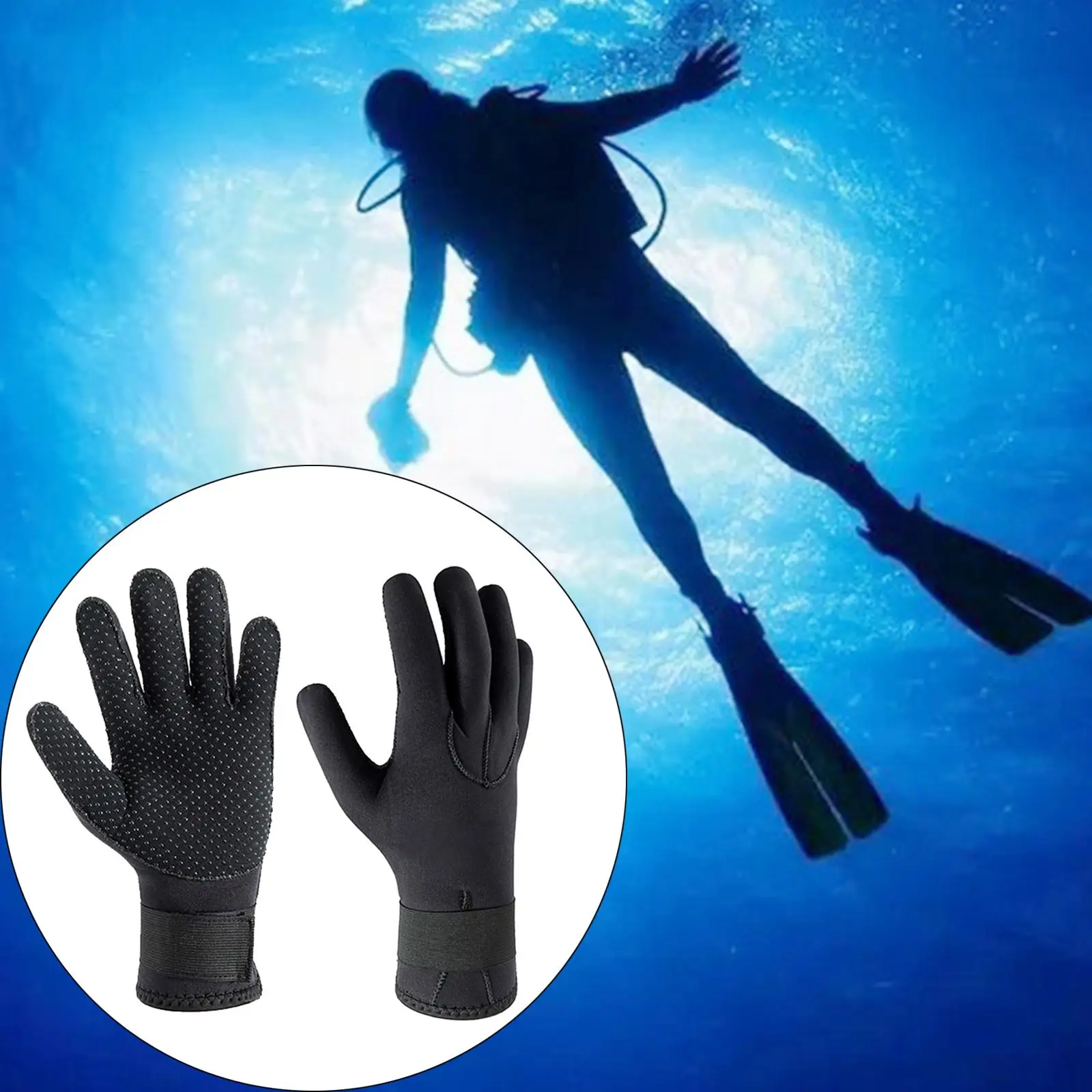 Diving Gloves Neoprene, Wetsuits Five s, 3MM Anti Slip Gloves for Snorkeling Surfing Sailing Kayaking Diving Spearfishing
