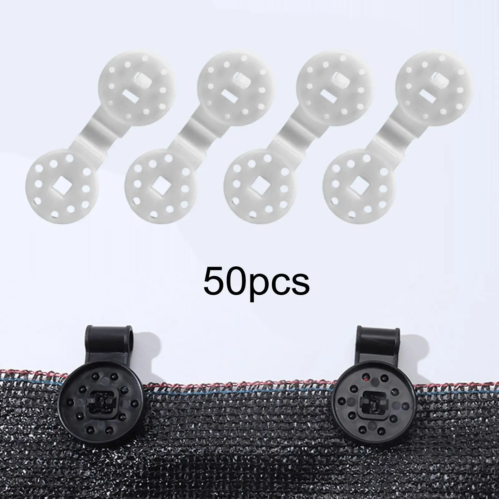 50Pcs Shade Hook Clips Garden Nets Agricultural Net Patio Shade Cloth Clips Mesh Netting Windproof Awning Clamp Tarp Clips