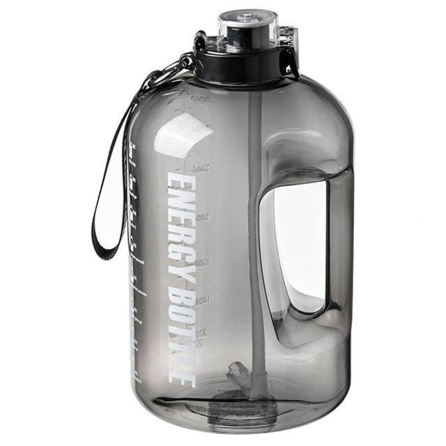 LeKY 1500/2200ml Ergonomic Handgrip Large Capacity Sport Water Kettle  One-Key Opening Transparent Soft Straw Sport Water Bottle for Indoor  outdoor 