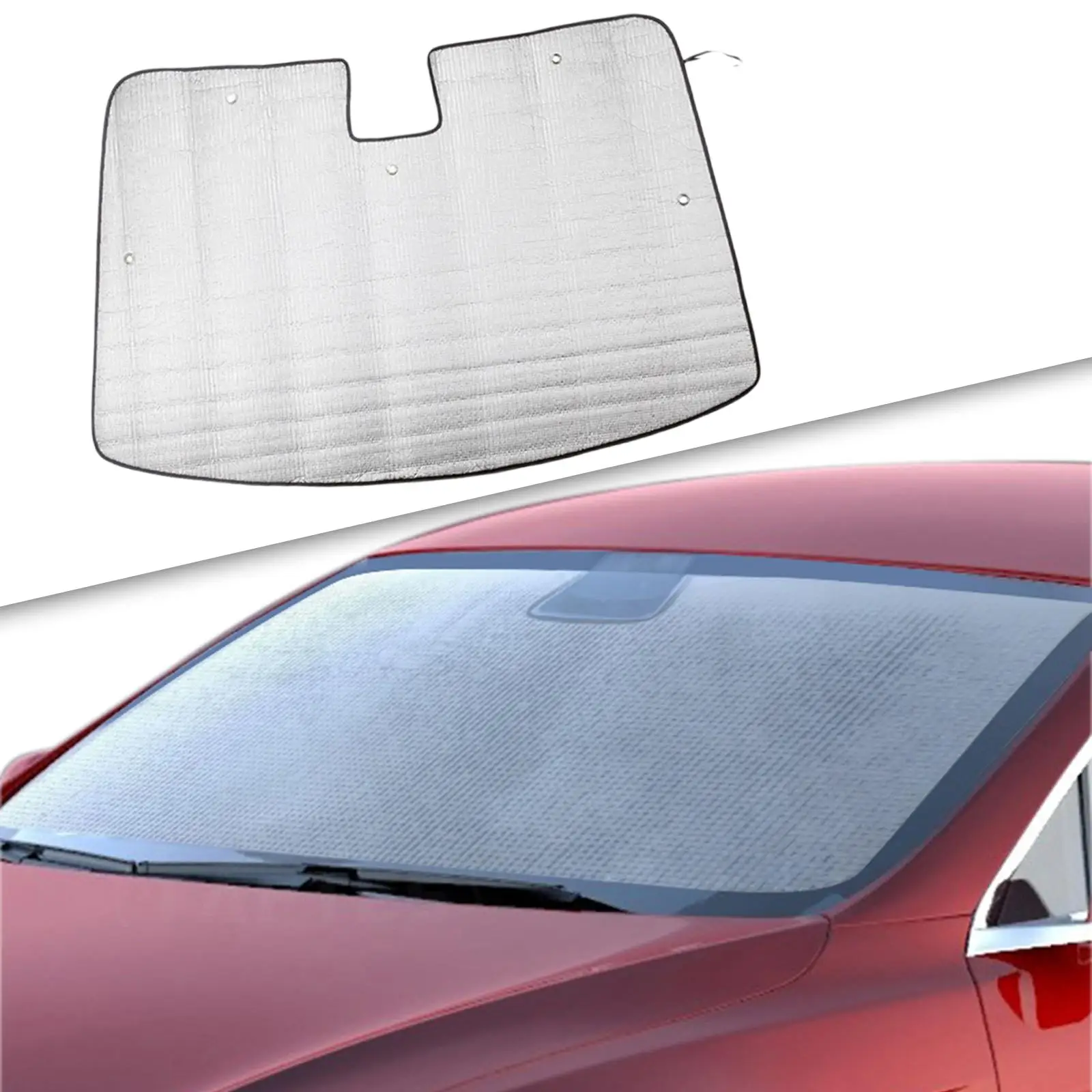 Car Windshield Sunshade Sun Visor Foldable Silver Protection Shield Cover Fit for Tesla Model 3 17-19 Auto Parts Car Supplies