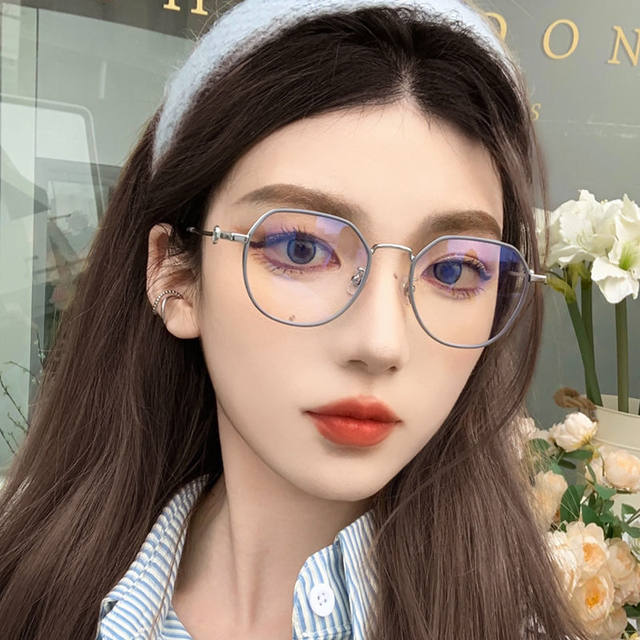 Summer New Milk Tea Color Myopia Glasses Finished Korean Version Retro  Infinite Degree Flat Mirror Net Red Plain Glasses Frame - AliExpress