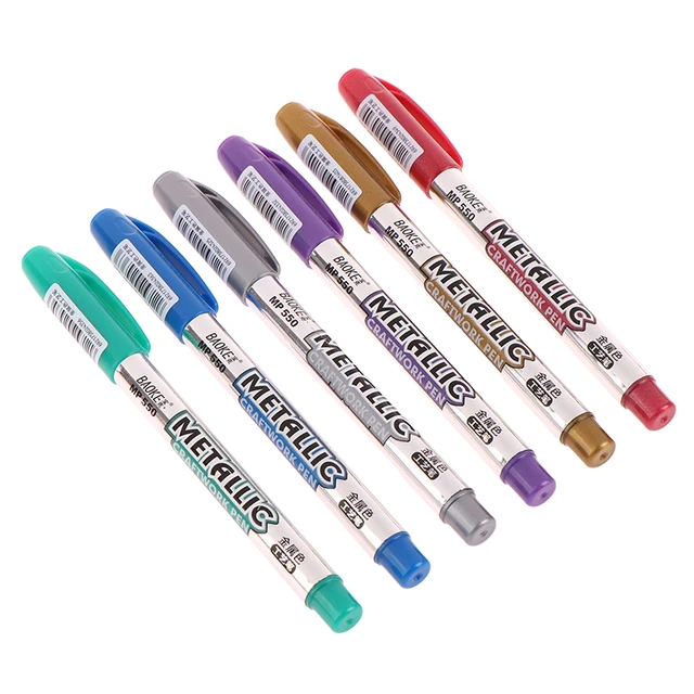 DIY Metallic Waterproof Permanent Paint Marker Pens Gold And Silver For  Drawing Students Supplies Marker Craftwork Pen - AliExpress