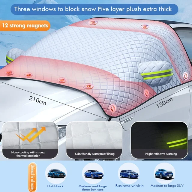 Protection Pare-brise Hiver Pour Porsche Mission X, Panamera, Taycan, Carrera GT - Housse Anti-gel, Neige, Pluie