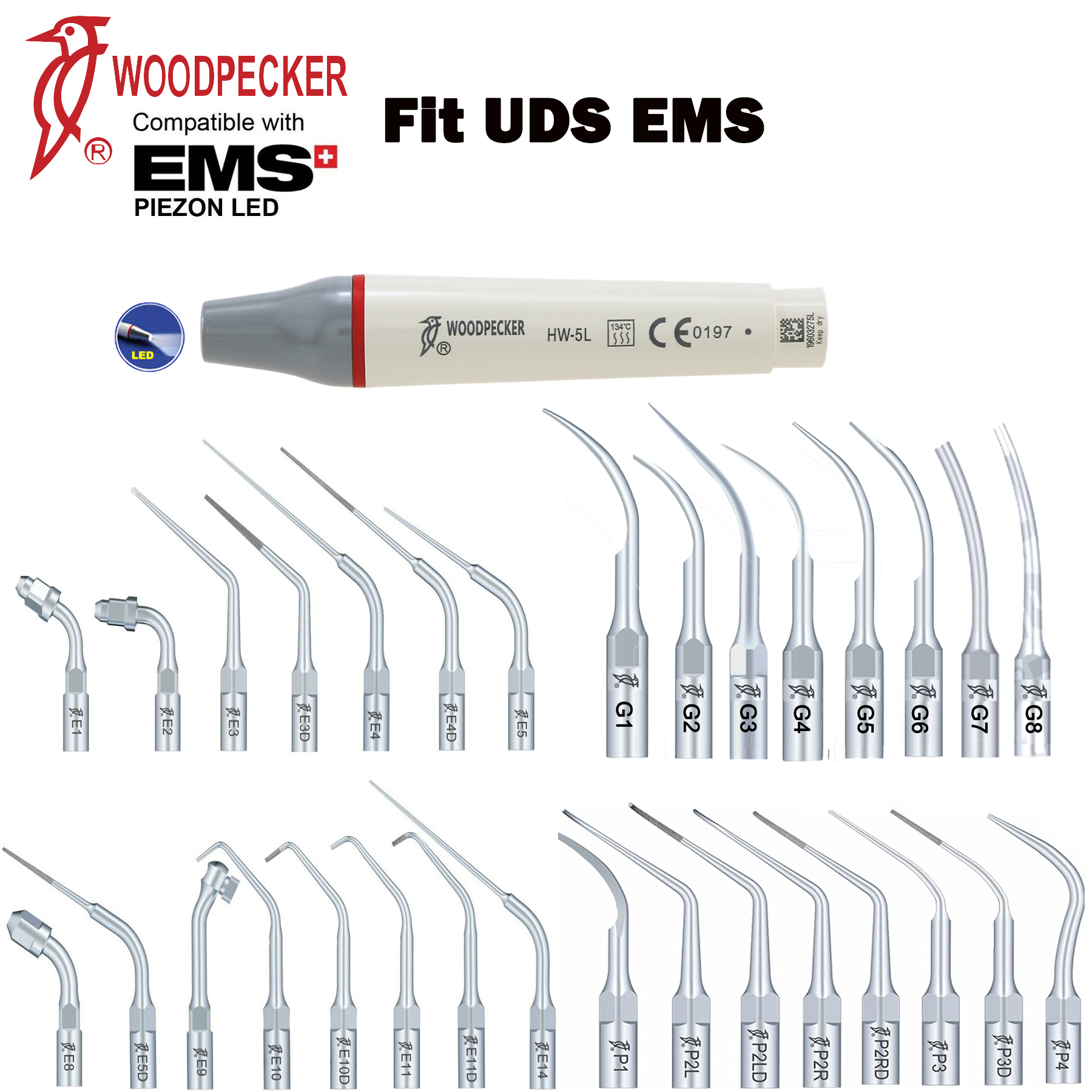 Best of Woodpecker Dental Ultrasonic Piezo Scaler Handpiece LED HW-5L Scaling Tips Fit UDS EMS Ultrasonic Scaler Dental Tools Reviews & Tips