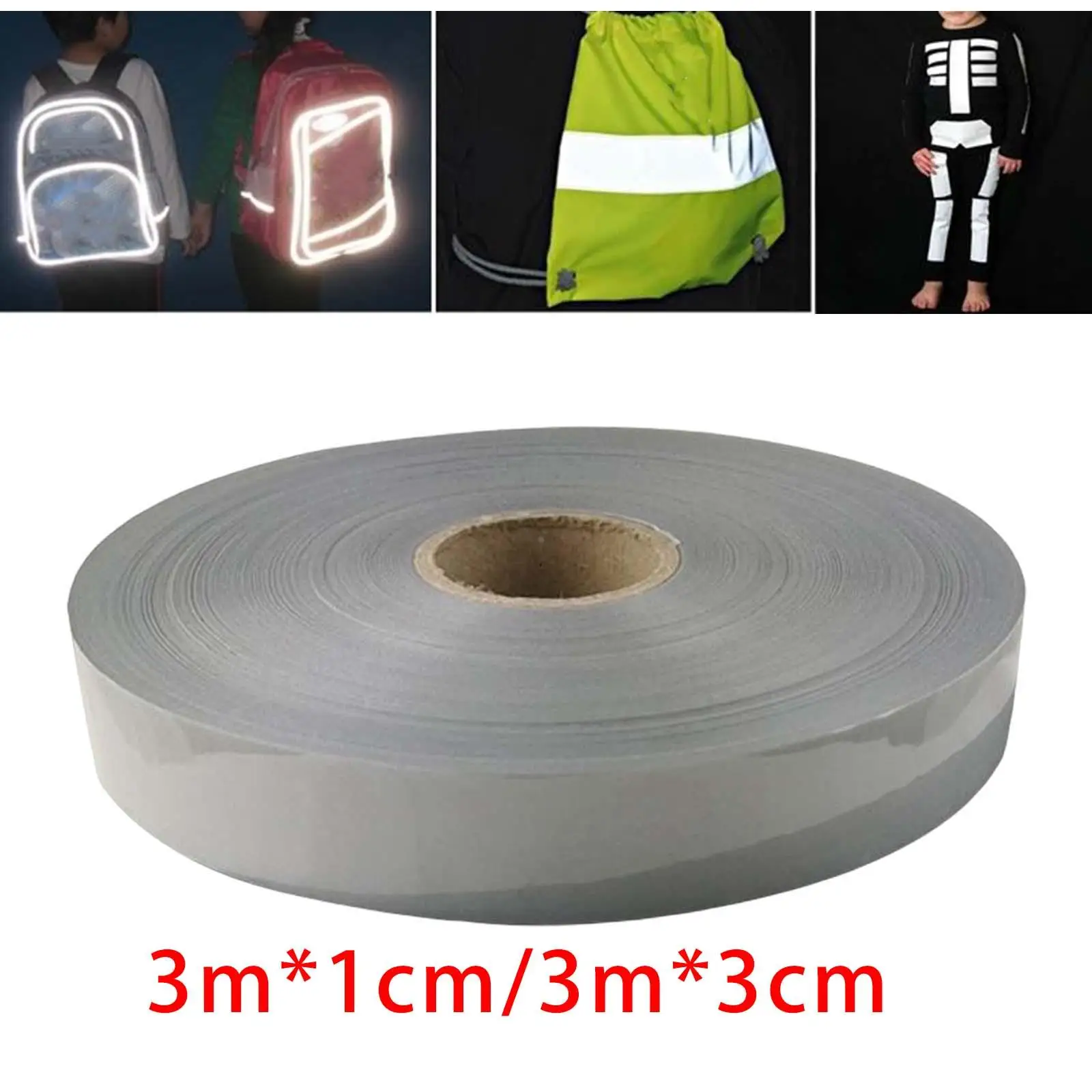 Iron On Reflective Tape Heat Transfer Vinyl Warning Belt Durable Reflective Material for Clothing