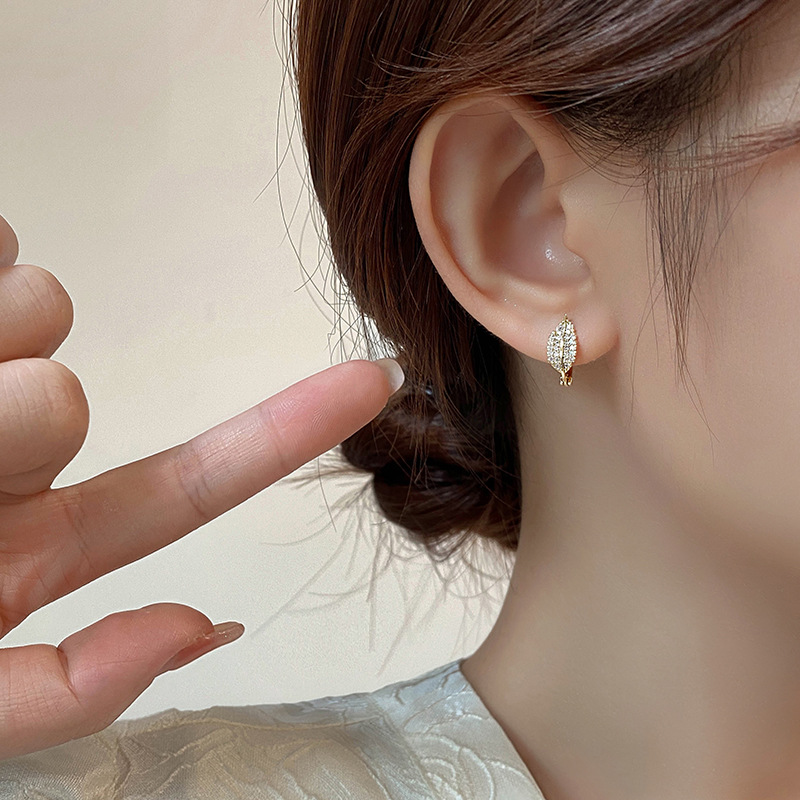 REETI Ohrringe aus 925er-Sterlingsilber, Blatt-Ohrringe für Damen, Geschenk, Modeschmuck, koreanisch – Detail 4