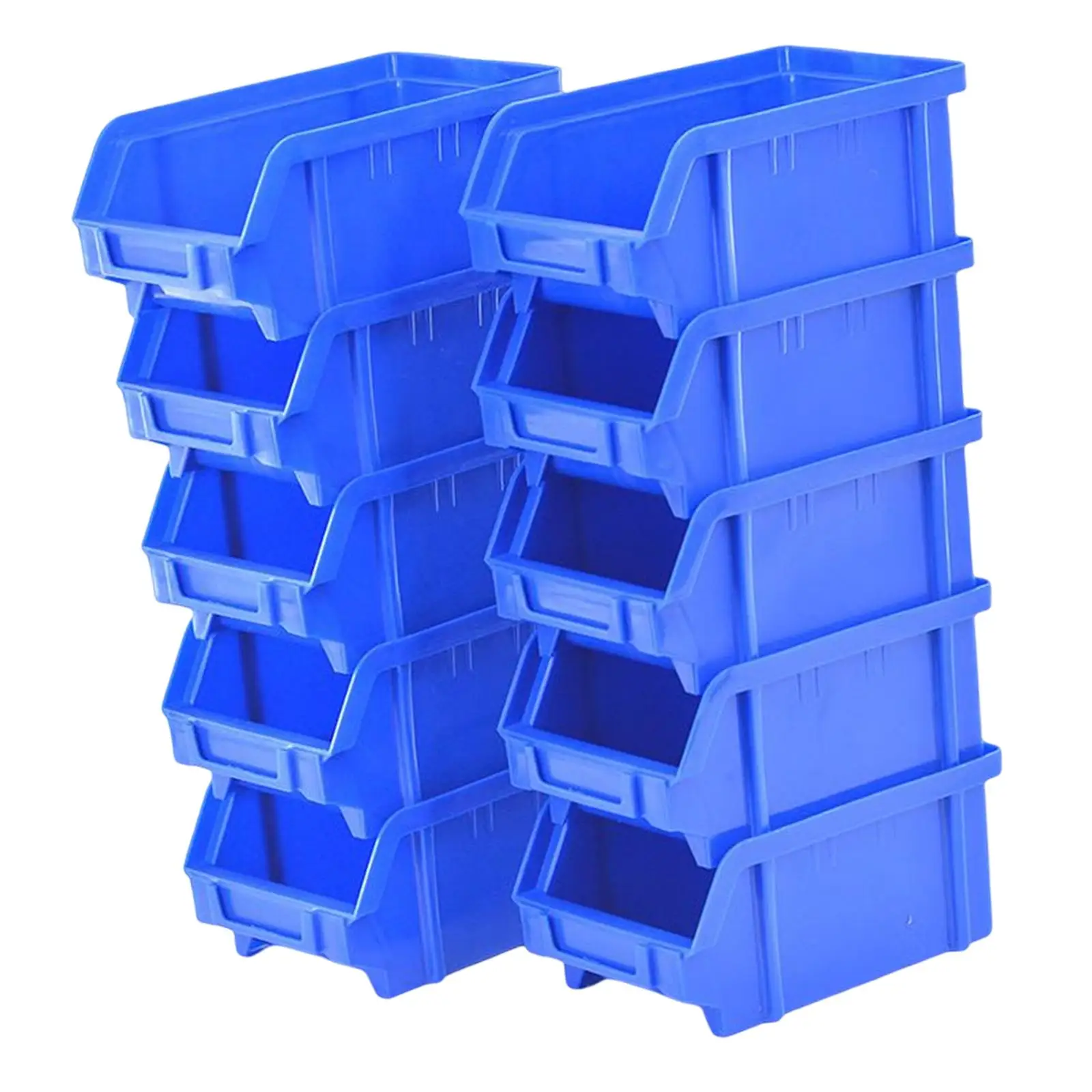 10Pcs Heavy Duty Storage Bins Containers Mounted Backboard Hardware Parts Tray Tool Parts Organizers for Warehouse Garage Shop