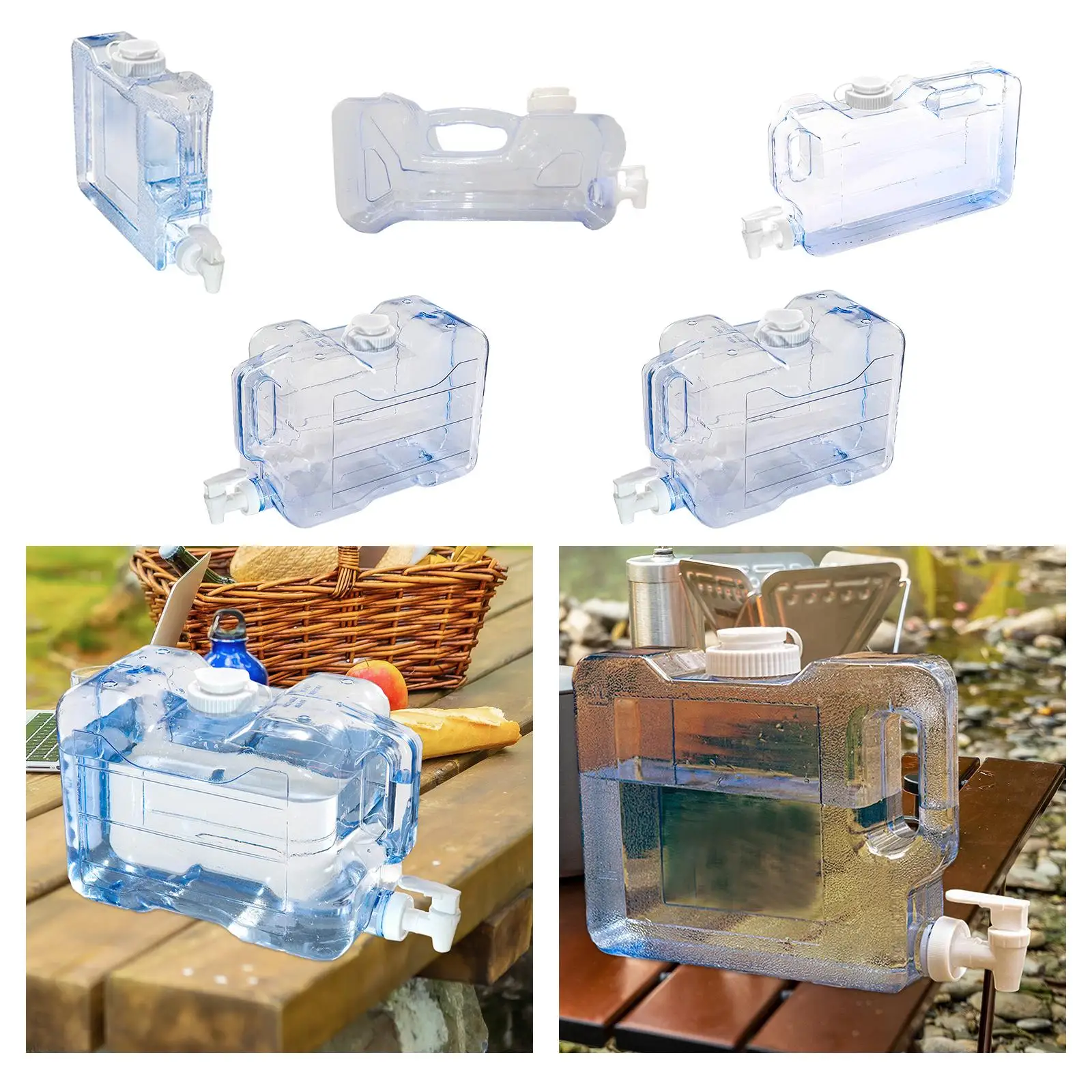 Water Containers Water Storage Carrier Water Tank for Driving Backpack BBQ