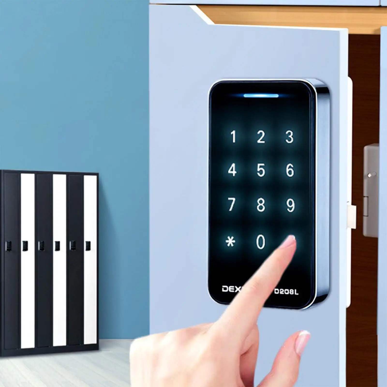 Electronic Cabinet Lock Kit Entry Touch Keypad Lock External Lock Smart Digital Password Lock for Door School Sturdy Room Office