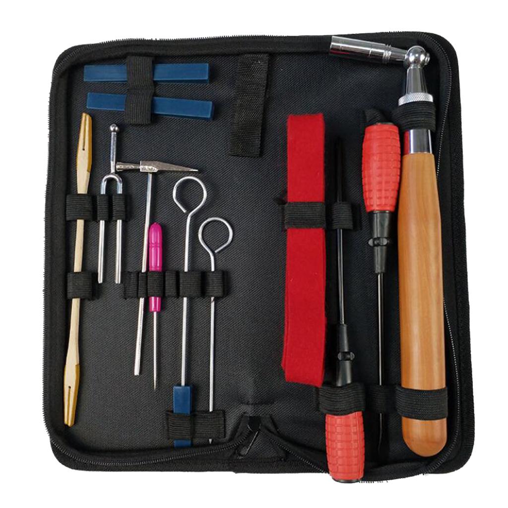 13pcs/set Pianos Tuning Tool with Screwdriver, Wrench, Tuning Hammer, Mute Tool