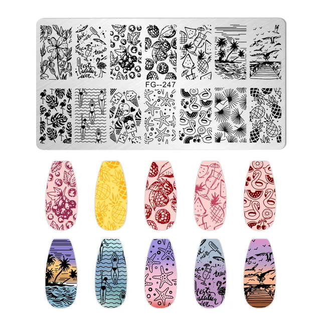 2023 New Animals Nail Stamping Plates DIY Leopard Serpentine Zebra Nail Art  Stencil Stamping Template Plate Manicure Tools - AliExpress