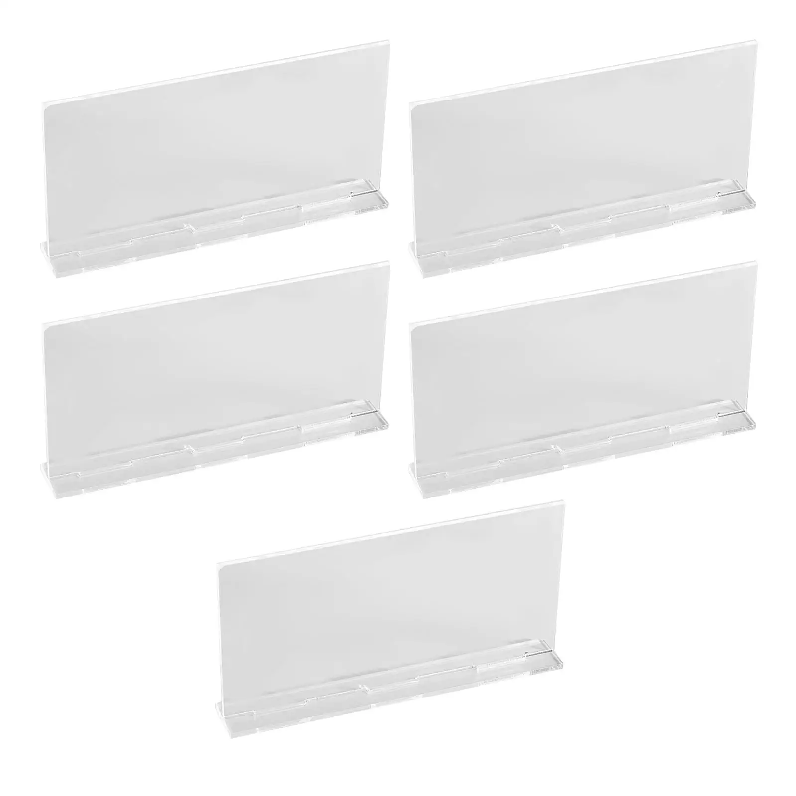 5x Clear Acrylic Place Cards Name Signs Cards Stand Rectangle Seating Name Cards Cards DIY for Wedding dinner Birthday Party