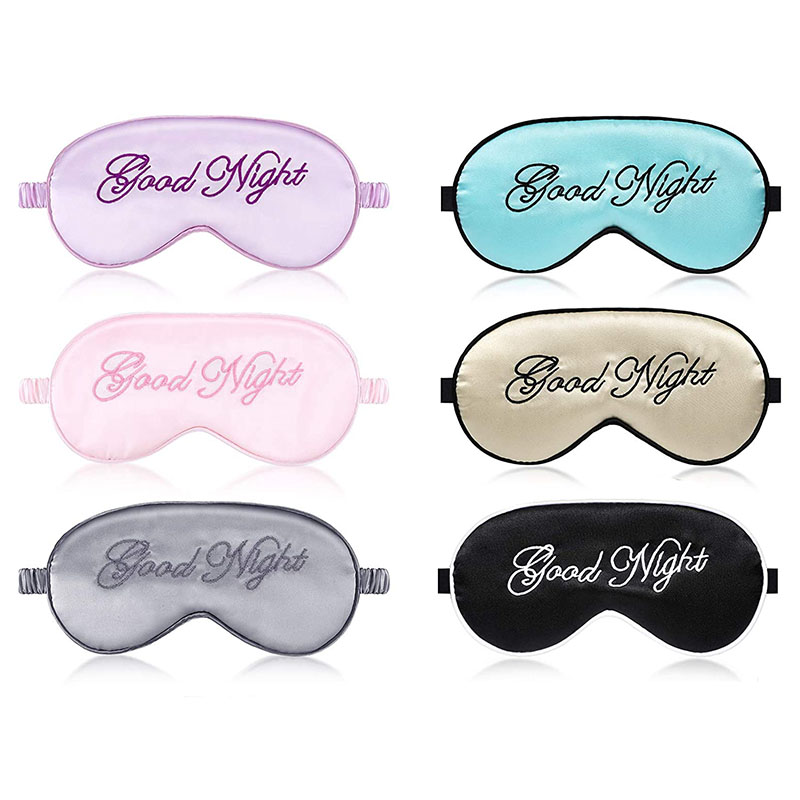 Best of Embroidered Silk Sleep Mask Adjusting Button Travel Ventilation Sleeping Mask Good Night Pattern Eye Patches For Sleeping Aid Reviews & Tips