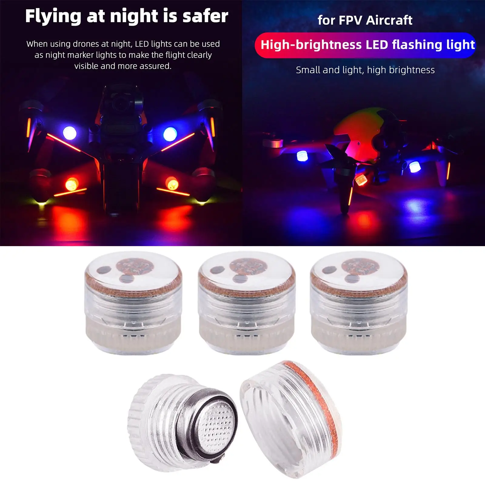 RC  Night  Light,  Strobe Lights Flash Lamp [4-Piece Set]  / / Mini/Spark/ Air