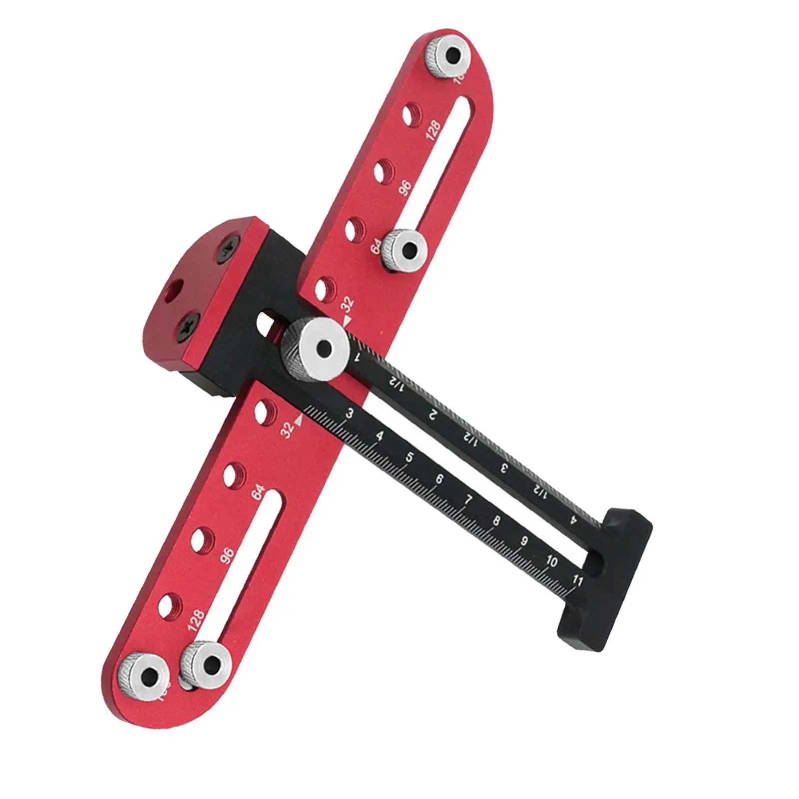 punch Template, Wardrobe Drill Guide Ruler Measure Tool Cabinet Hardware Jig Tool Adjustable Hole Punch ,
