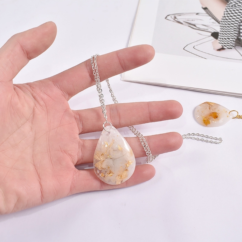 Oval Resin Mold Silicone Pendant Water Drop Mold DIY Jewelry Casting Molds for Epoxy Resin Earrings Keychain Necklace