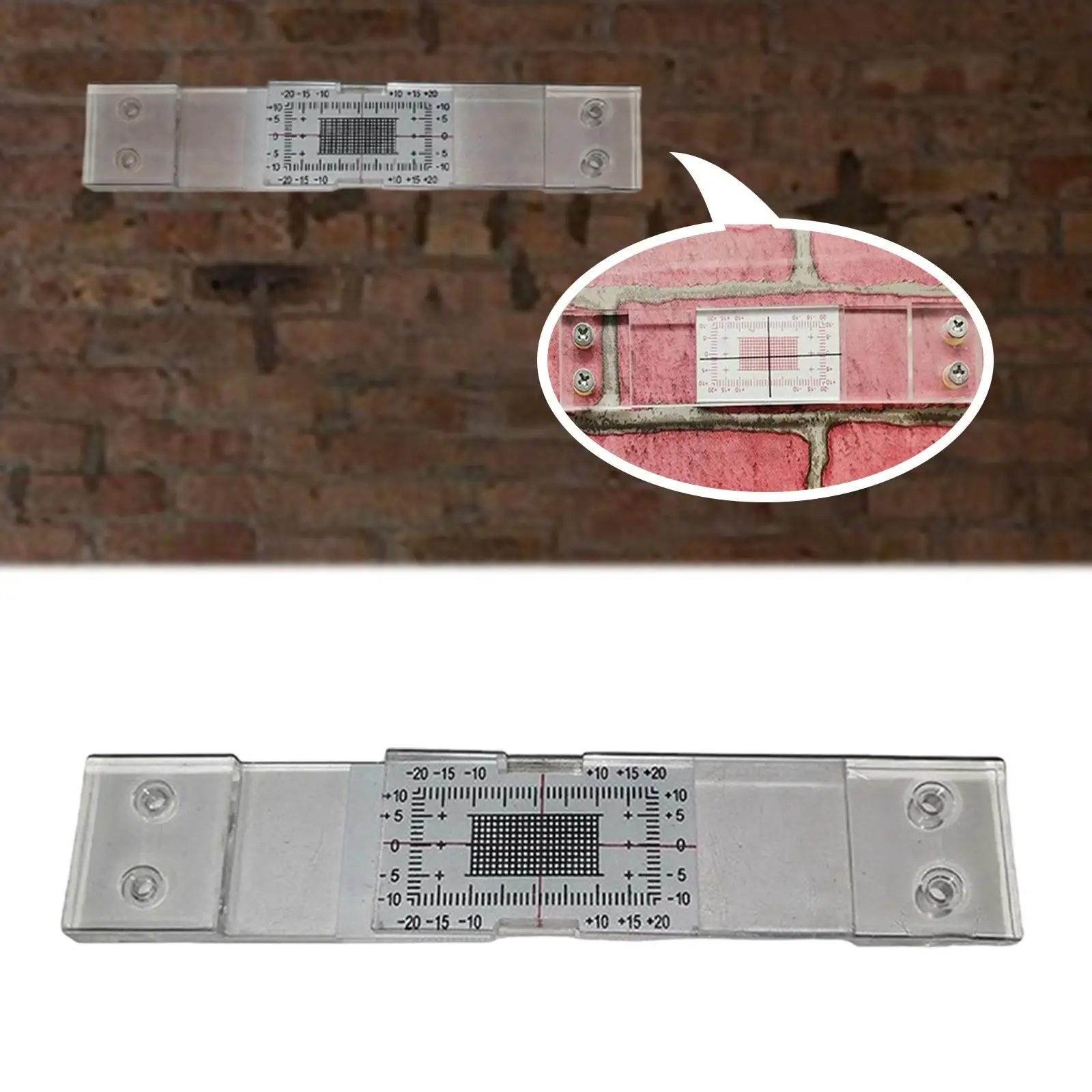 Acrylic Crack Monitoring Gauge Road Pavement Marker Meter Record Stopping Point Gauge