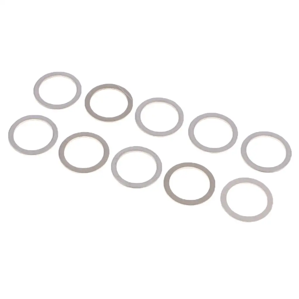 Set of 10 Metal Engine Oil Drain Plug Gaskets for M18 Silver for  