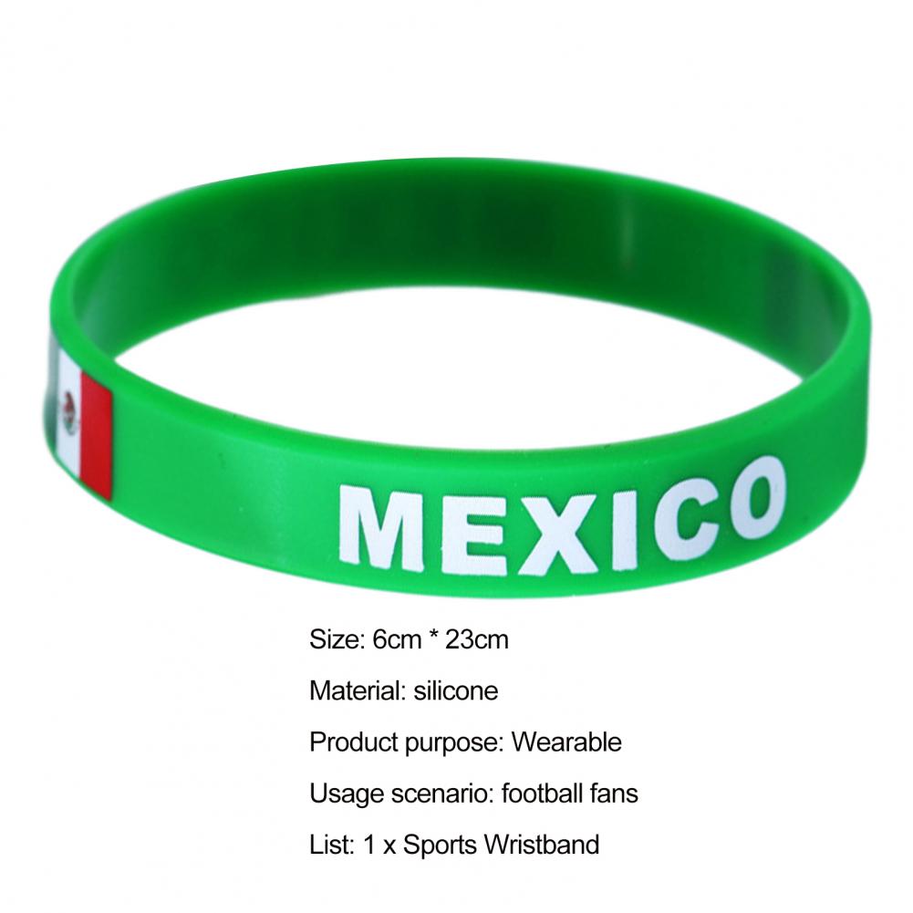 Description Picture 2 of itemFootball Bracelet Commemorative Theme Inspirational National Flag Souvenirs Fans Accessories Qatar Sports Bracelet for Gift
