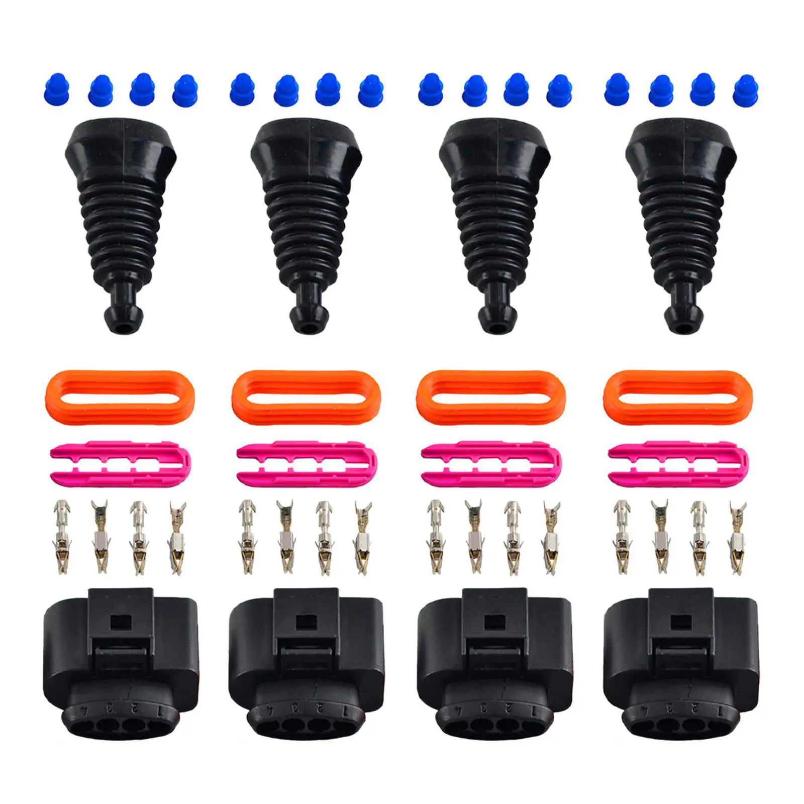 4x Ignition Connector, Repair Kit Easy to Install Premium for A6 Replacement