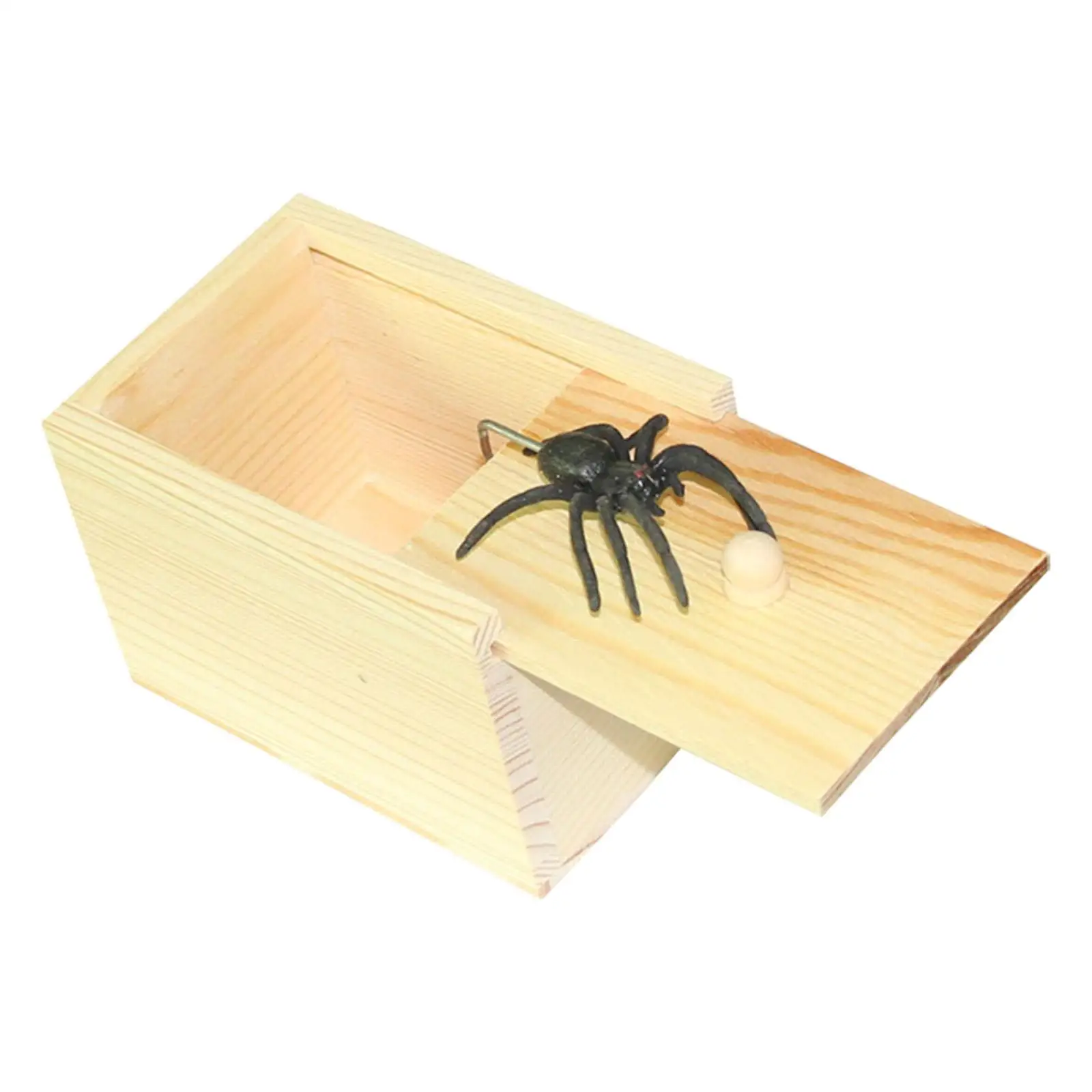 Spider Prank Scare Box Practical Joke Toys Tricky Toy Handmade Fun Practical Joke Boxes for Halloween Carnivals Adults Gifts