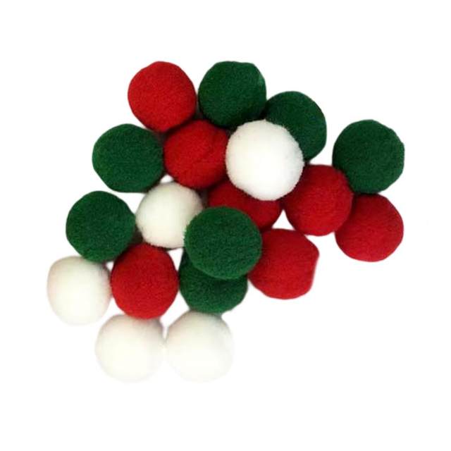 1 Pack Christmas Pom Pom Balls Red Green Felt Ball Ornaments DIY Christmas  Garland Decoration Holiday Pom Balls for Birthday Par - AliExpress