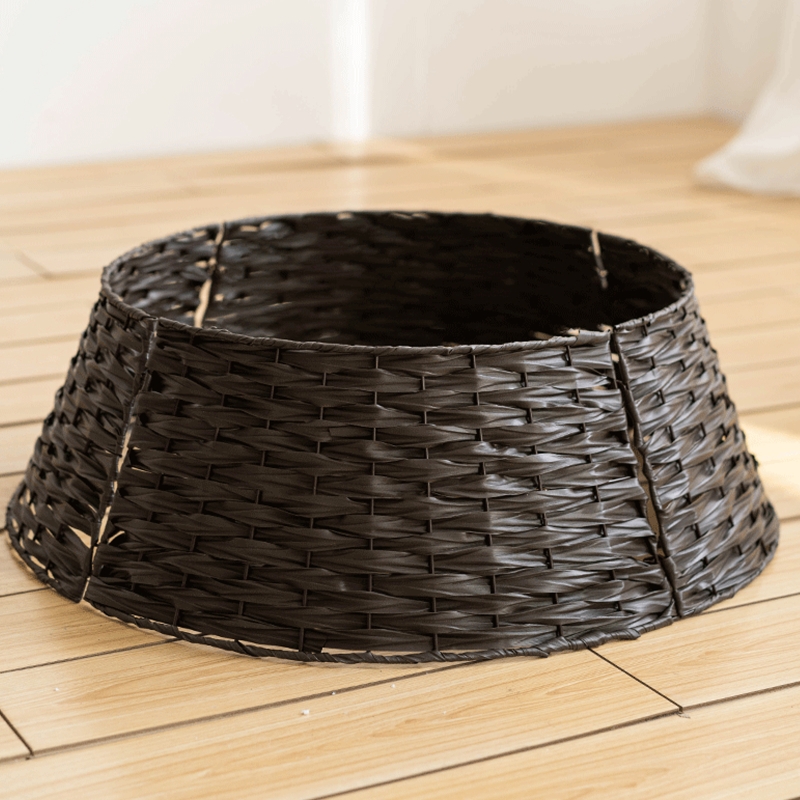 Description Picture 6 of itemChristmas Tree Skirt Retro Round Basket Xmas Trees Foot Decor Collar for Home Festival Party Background Decoration Gift Supplie