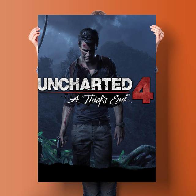 Uncharted 4 A Thiefs End New Game Graphic Print Wall Art - Dualhua