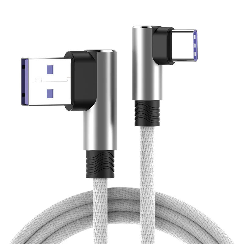 Nephy - Cable USB tipo C de carga rápida, Cable de datos de 90 grados, 7A, para Realme, Oneplus, OPPO, 100W, 80W, para Huawei P30, P40 Pro
