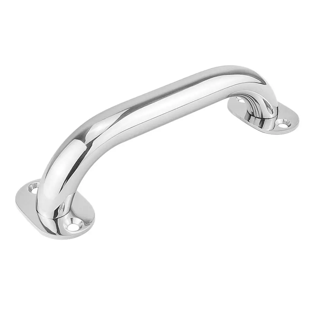 316 Stainless Steel Handrail 15.7 inch Grab Handle Polished for Marine Yacht/RV, Silver