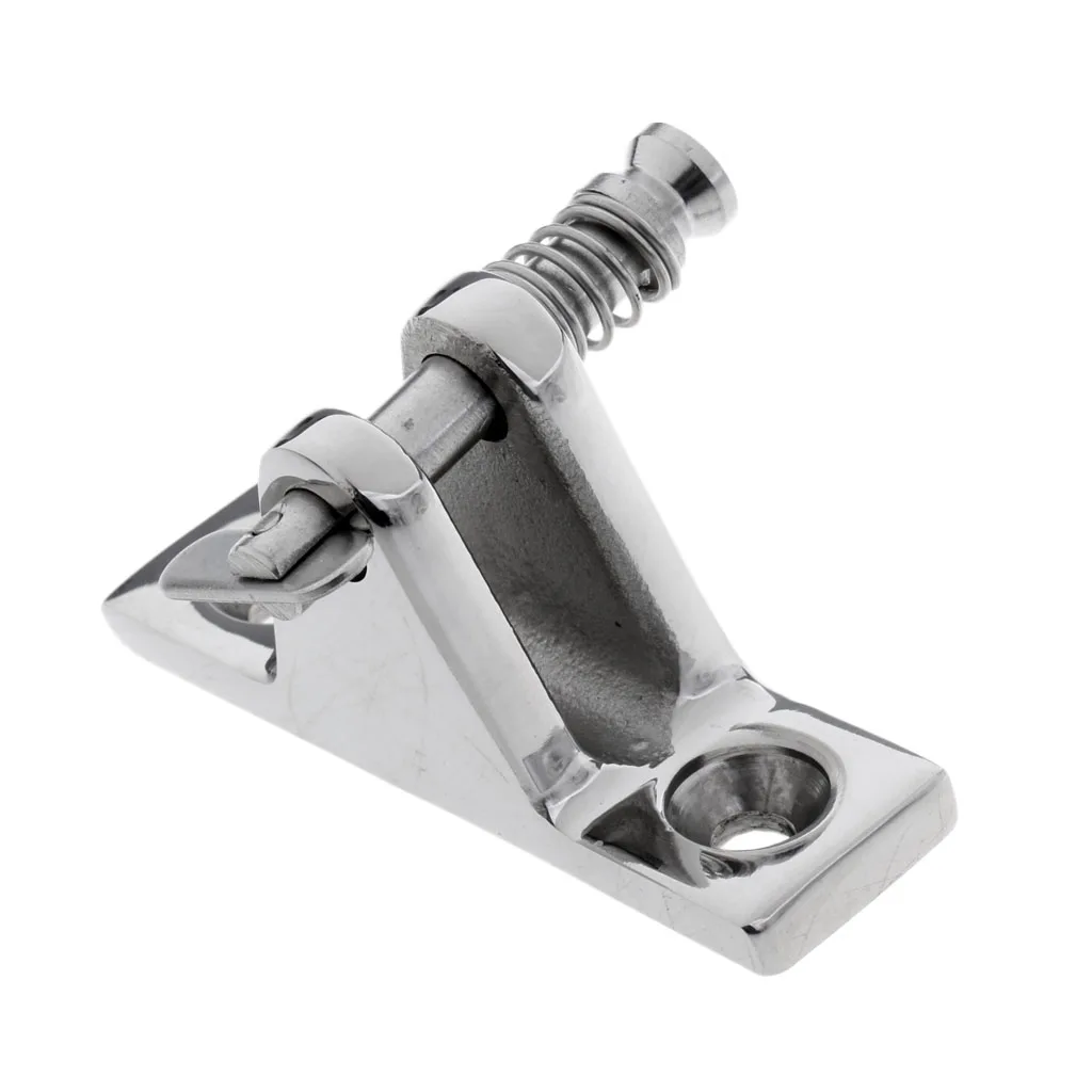 Bimini Top 316 Stainless Steel Angled Deck Hinge 90 Degree Quick Release Pin Boat Cover Canopy Fittings