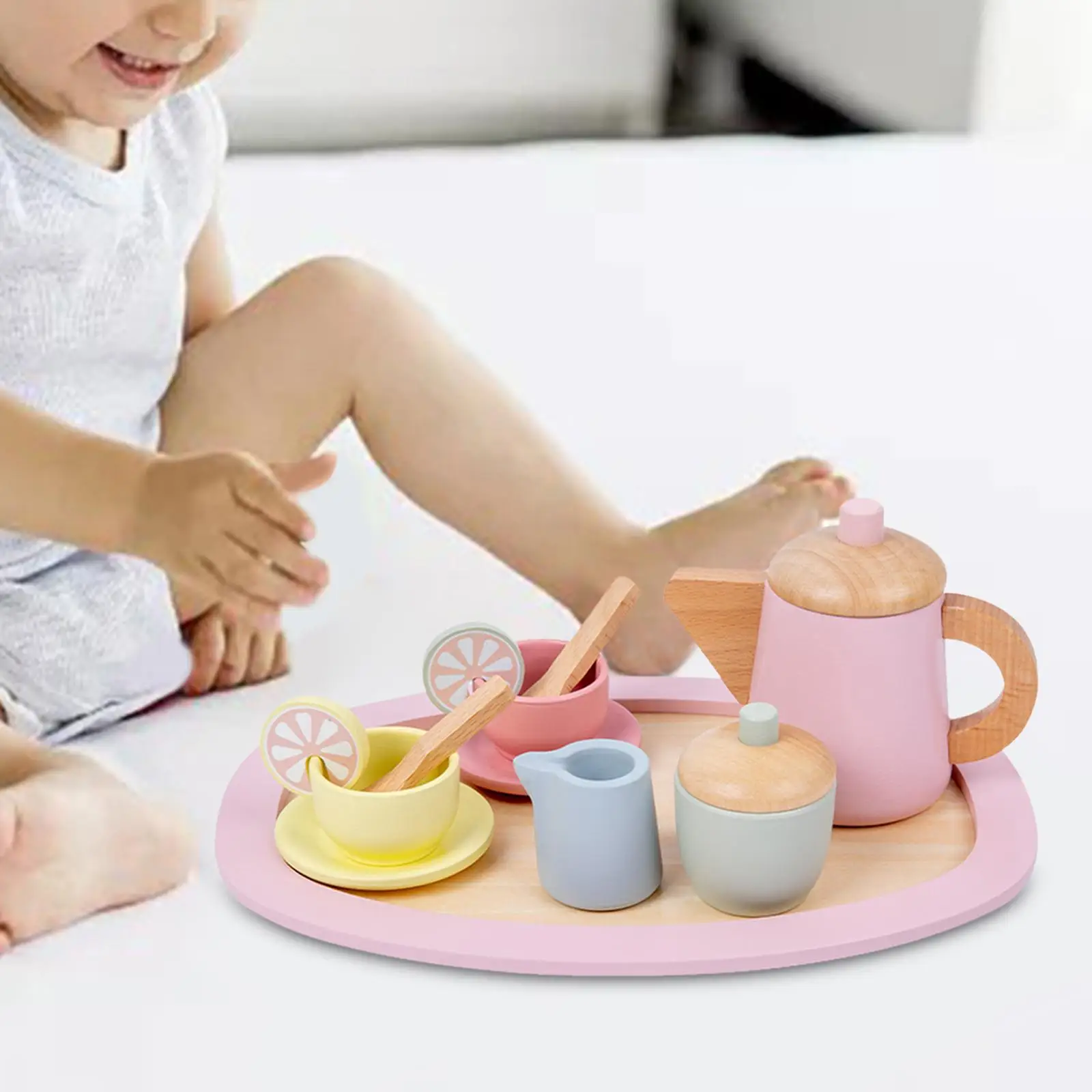 Role  Set Kids Tea Party Set with Toddler Tableware, for Wooden  Pot and 